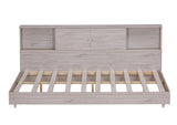 Full Size Daybed Frame with Storage Bookcases White Oak