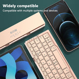 Mini teclado plegable inalámbrico compatible con Bluetooth, teclado plegable para computadora portátil, Windows, Android, tableta, iPad y teléfono. 