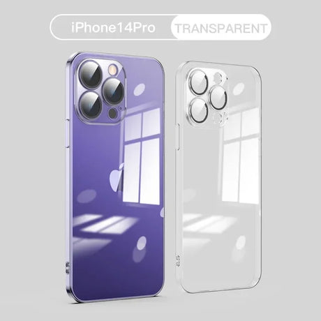 Electroplating TPU transparent phone case for iPhone 16, Apple 15 with lens film, 14 Pro anti drop protective cover, 13 - V.I.P Digital Presence