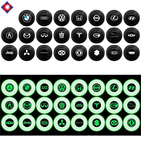 20pcs Universal Branded Silicone Car Door Shock Absorbing Buffers Protector Stickers Bumper, Fluorescent and Blac - V.I.P Digital Presence