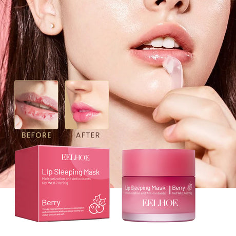 Lip Sleeping Mask, Moisturizing Gently Exfoliating Dead Skin Plump Smooth Lip Mask - V.I.P Digital Presence