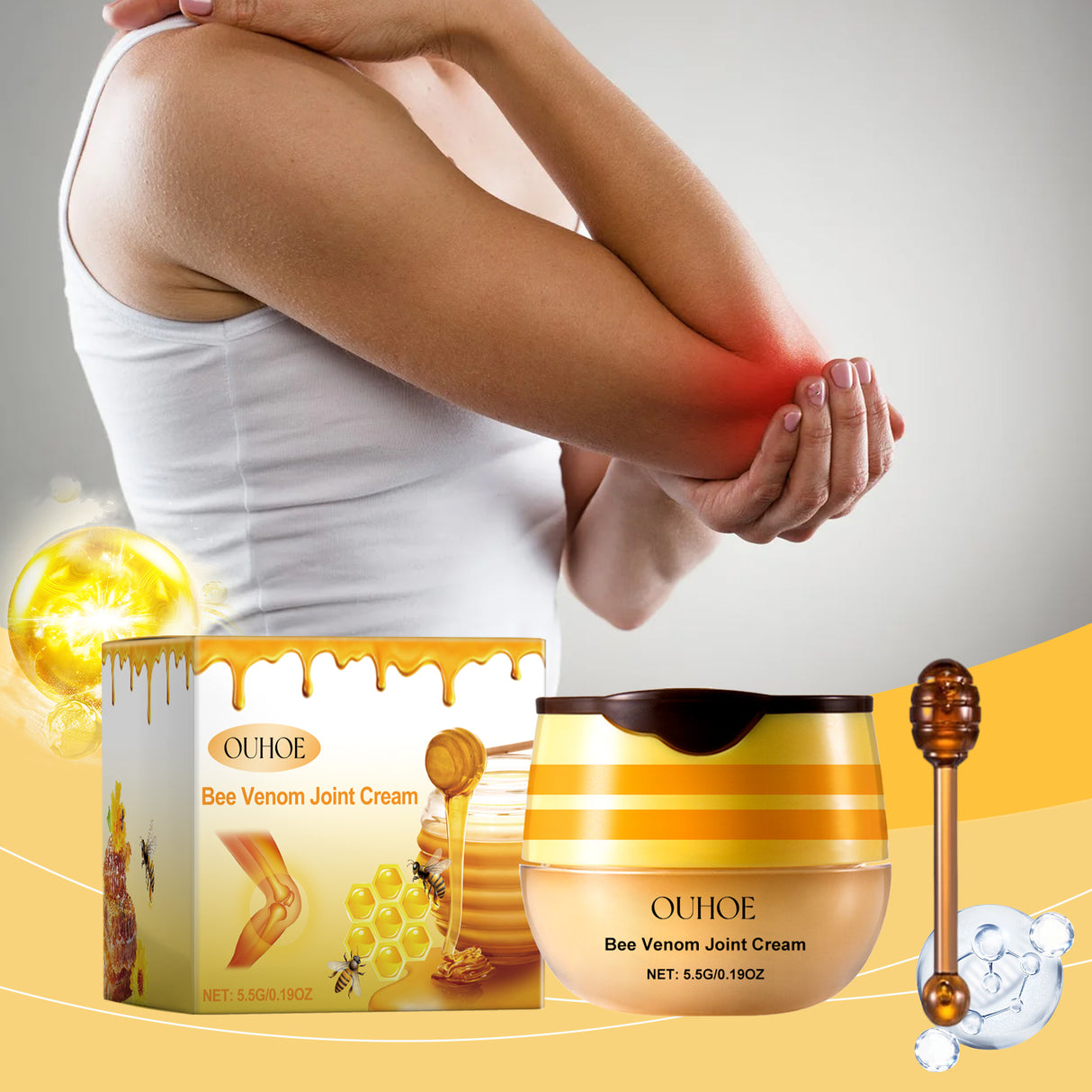 Ouhoe Bee Venom Bone And Joint Cream Repair Sore Joints Muscle Swelling Muscle Massage Gentle Joint Care - V.I.P Digital Presence
