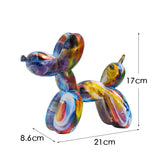 New black and white plaid balloon dog ornaments creative TV cabinet wine cabinet living room porch resin crafts - V.I.P Digital Presence
