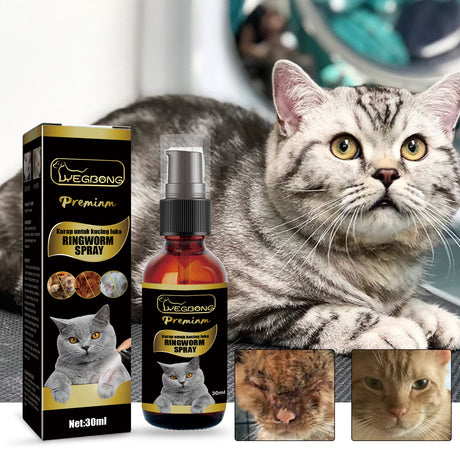 Cat Ringworm Spray, Pet Cats Anti-Mite Cat Moss Care Skin External Use Anti-Itch Spray - V.I.P Digital Presence