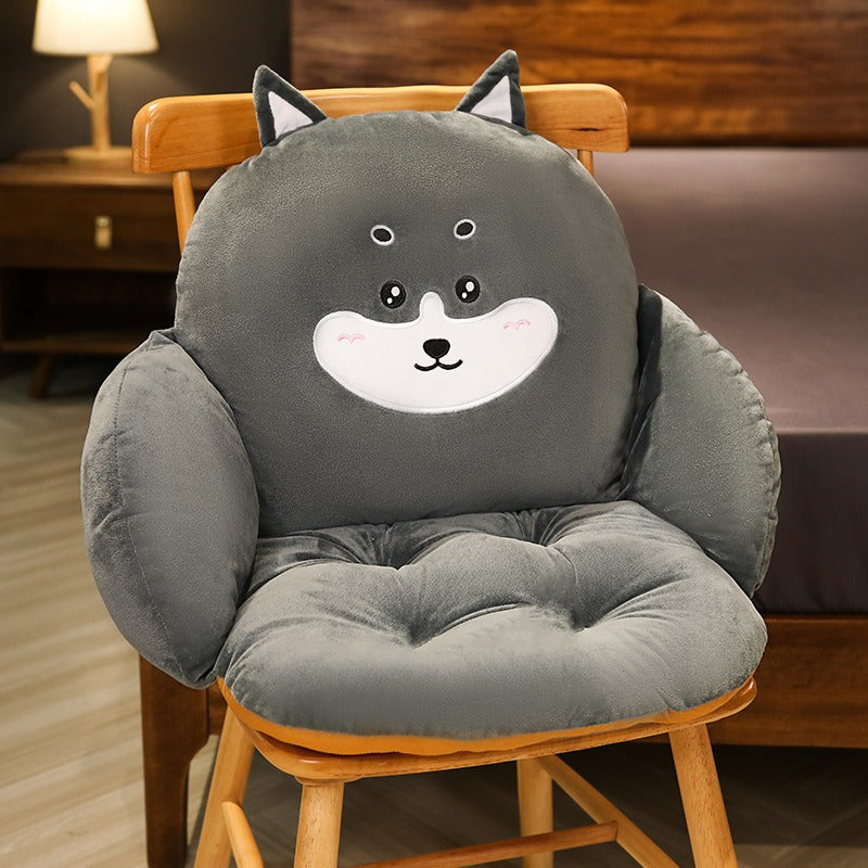 Cushion Office Long Sitting Waist Protection Cushion Integrated Seat Cushion Student Dormitory Chair Plush Backrest Cushion - V.I.P Digital Presence