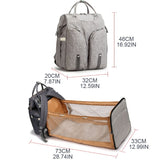 Baby Infant Nappy Changing Bag Portable Large Capacity Folding Crib Diaper Backpack Stroller Straps Pad for Travel Outdoor 28GD - V.I.P Digital Presence