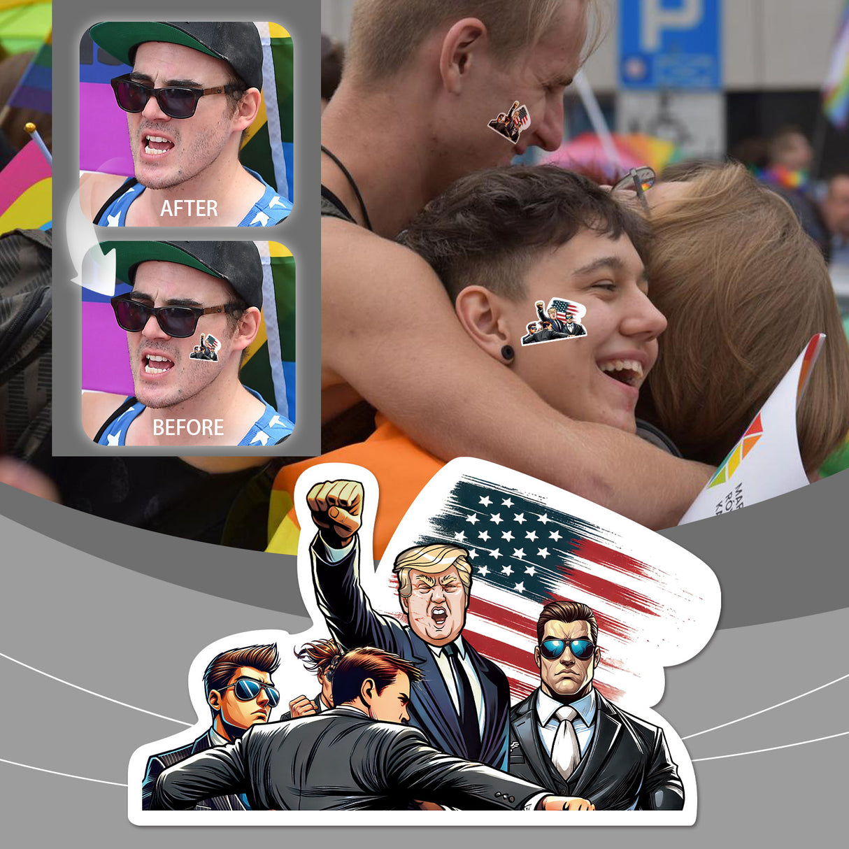 Temporary Face Stickers, Creative Stickers Fun Spoof Stickers Cup Notebook Decoration Glue - V.I.P Digital Presence