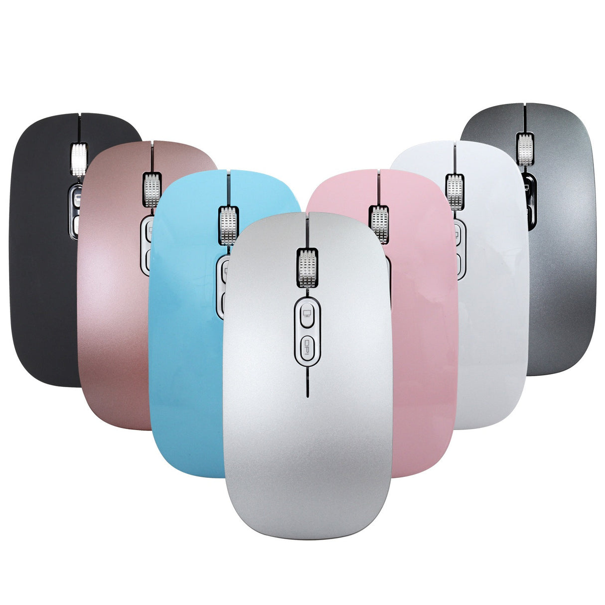 Rechargeable wireless mouse with 2.4G mute and one click return to desktop office mouse with built-in lithium battery - V.I.P Digital Presence