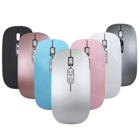 Rechargeable wireless mouse with 2.4G mute and one click return to desktop office mouse with built-in lithium battery - V.I.P Digital Presence