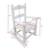 Children's rocking white chair- Indoor or Outdoor -Suitable for kids-Durable-populus wood