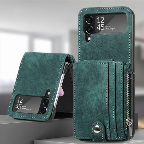 Suitable for Samsung Galaxy Z Flip4 folding phone case zipper card insertion protective cover Z Flip3 flip cover - V.I.P Digital Presence