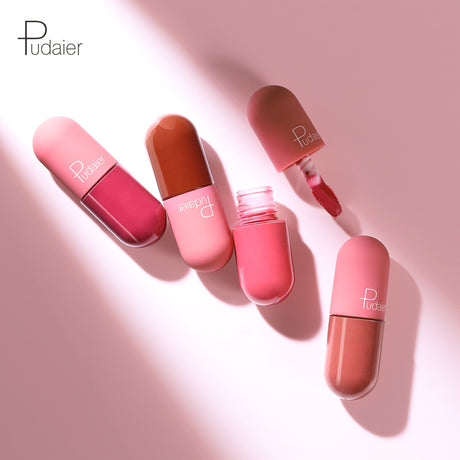 Pudaier 18 Color Mini Capsule Lip Glaze Velvet Fog Color Non-Stick Cup Smooth Matte - V.I.P Digital Presence