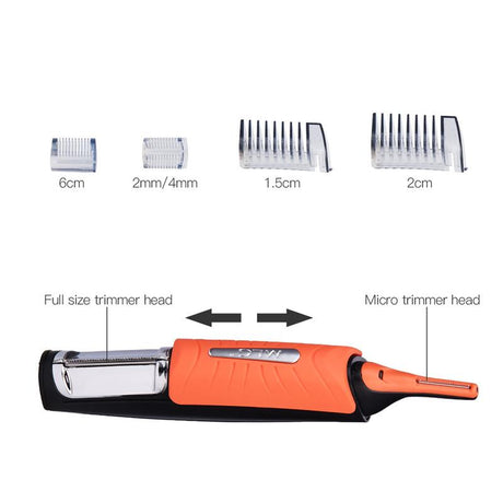 Micro Trimer Hair Cutter Clipper For Men Ear Sideburns Eyebrow with 4 Combs Cleaner Machine Styling Kit - V.I.P Digital Presence