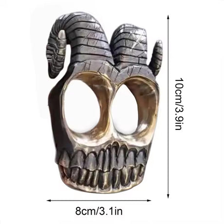 Retro - Luxury Sheep Horns Knuckle Ring: A Vintage Ram Horn Skull - inspired Knuckle Duster Ring, Ideal for Motorcyclists and Ro - V.I.P Digital Presence