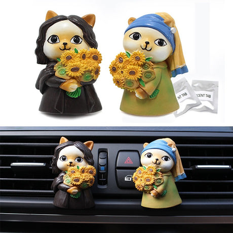 Cat Girl Aromatherapy Clip Decoration Resin Car Air Conditioning Air Outlet Aromatherapy - V.I.P Digital Presence