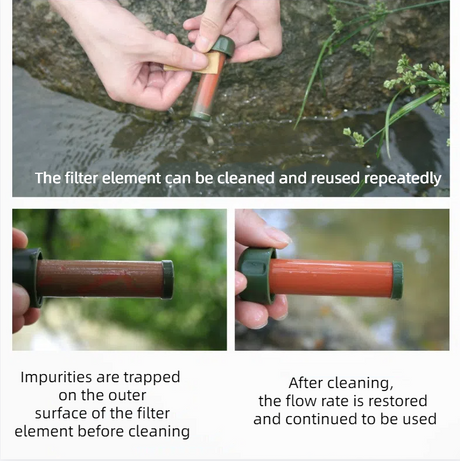 Outdoor water purifier, wilderness survival emergency rescue water filter, camping portable pump filter - V.I.P Digital Presence
