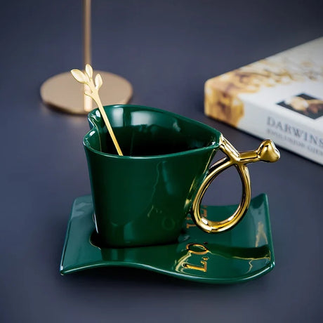 Nordic Coffee Mug Home Light Luxury Hanging Ears Love Ceramic Original Breakfast Cup Set High-value Tumbler Tea Cups Tableware - V.I.P Digital Presence