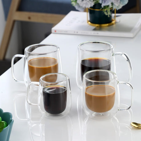 Creative Double Layer Mug with Double Layer Glass Cup and High Borosilicate Glass - V.I.P Digital Presence