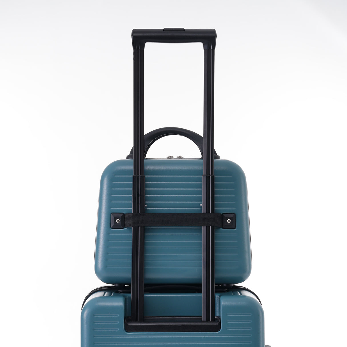 Carry-on Luggage 20 Inch Front Open Luggage Lightweight Suitcase with Front Pocket and USB Port, 1 Portable Carrying Case  Blue