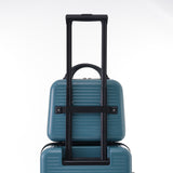 Carry-on Luggage 20 Inch Front Open Luggage Lightweight Suitcase with Front Pocket and USB Port, 1 Portable Carrying Case  Blue