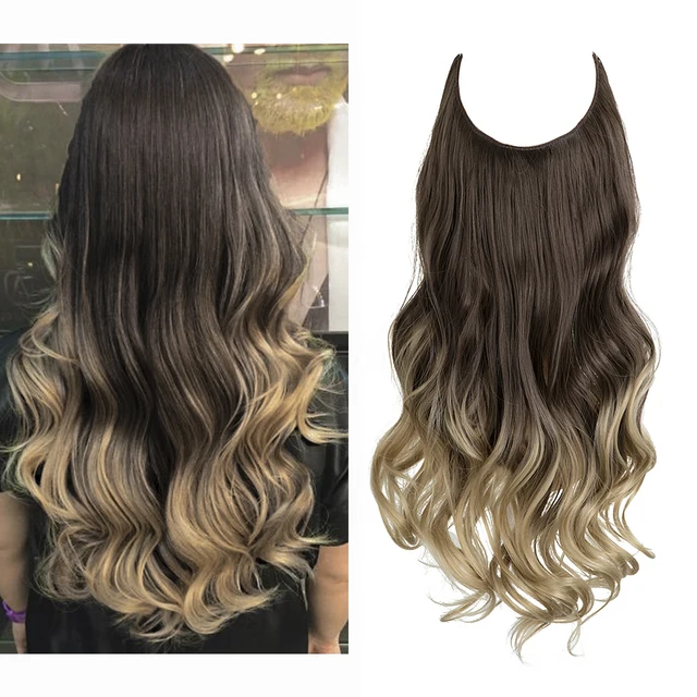 One-piece women's hair extension piece with abundant hair volume U-shaped fishing line invisible and natural long curly hair - V.I.P Digital Presence
