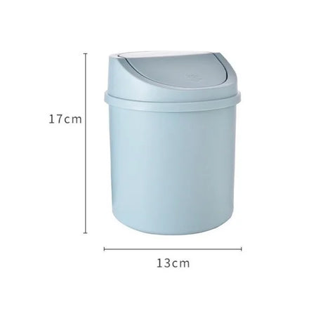Minimalist plastic desktop trash can household press type with lid miscellaneous bin mini makeup table storage bin - V.I.P Digital Presence