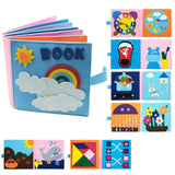 Felt cloth book three-dimensional early education book kindergarten rainbow Montessori children's teaching aids cloth book - V.I.P Digital Presence