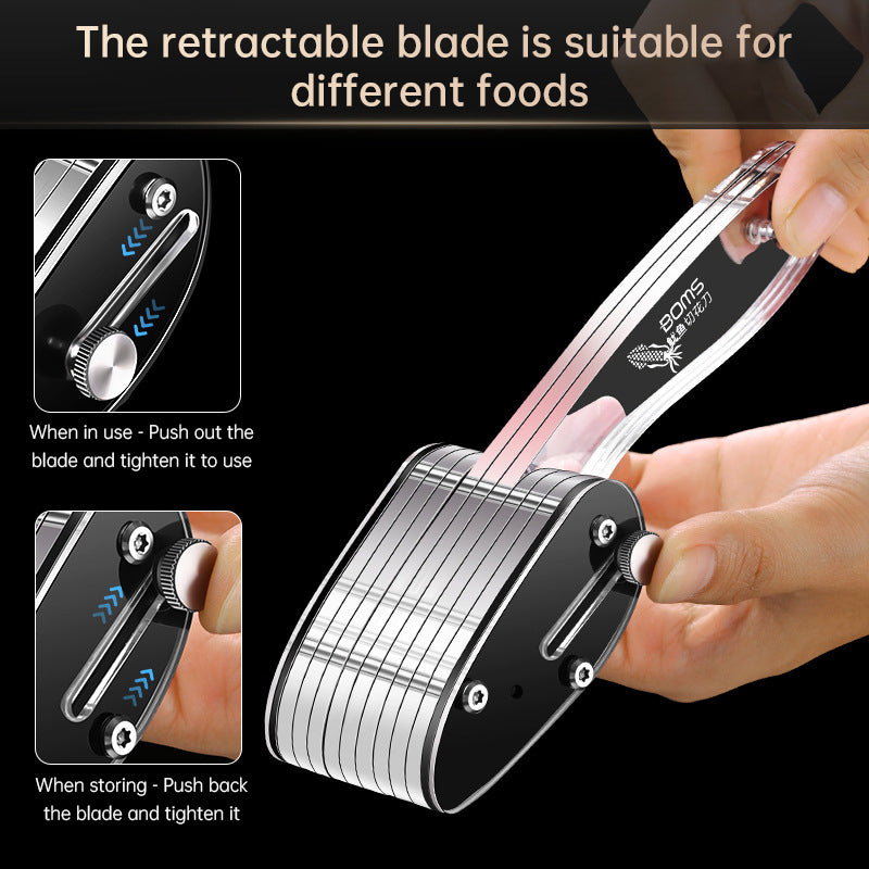 Squid Flower Cutting Knife Scallion Silk Cutting Knife Scalable Carving Tool Chicken Gizzard Waist Flower Knife - V.I.P Digital Presence