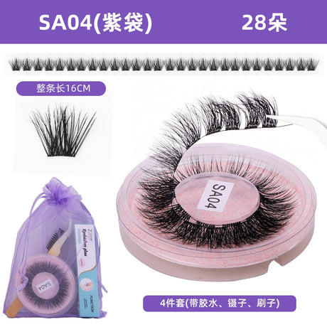 DIY false eyelashes set whole cut eyelashes European and American thick curling travel size eyelash combination - V.I.P Digital Presence