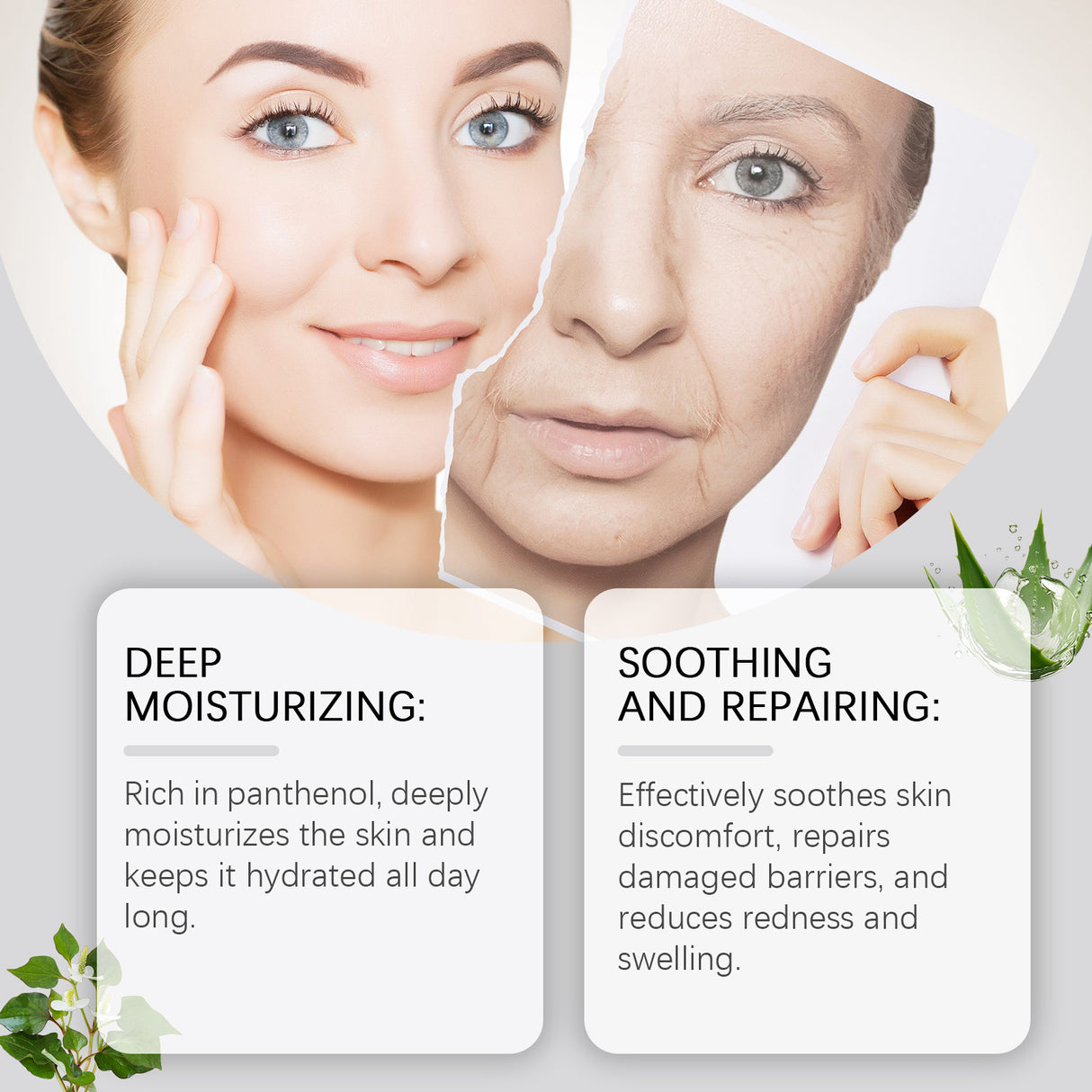 Heart Leaf Moisturizing And Soothing Cream Relieves Dry Skin, Hydrates, Nourishes And Restores Skin Elasticity