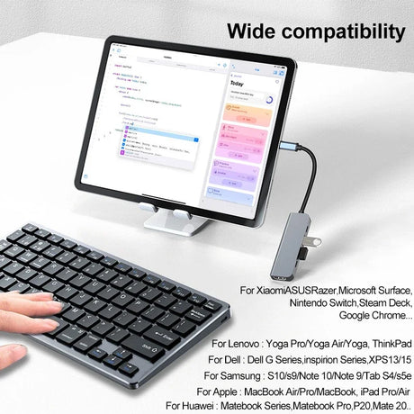 5-in-1 Type-C to HDMI Adapter USB C HUB 4K30Hz PD100W Docking Station USB-C 3.1 Splitter for MacBook iPad Pro Huawei USB 3.0 HUB - V.I.P Digital Presence