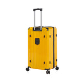 Luggage Set 4 pcs (20"/24"/29"/Travel Bag), PC+ABS Durable Lightweight Luggage with Collapsible Cup Holder TSA Lock, Yellow