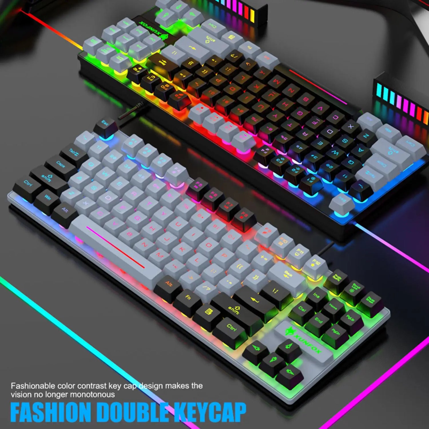 Vip Keyboard Gaming Keyboard Colorful LED Backlight Office Keyboard for Desktop Typ ...