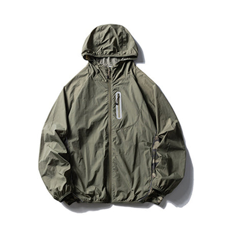 Camouflage Spliced Thin Hooded Sun Protection Clothing Men's Outdoor Sports Reflective Design Casual Jacket Trendy - V.I.P Digital Presence