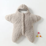 Saco de dormir para bebé, diseño de estrella de mar y cordero, con algodón grueso y cálido, acolchado antipatadas.