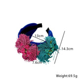 Handmade fabric flower wide exaggerated headband headwear - V.I.P Digital Presence