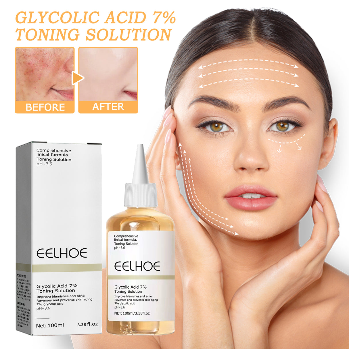 Glycolic Acid 7% Toner, Remove Acne Lighten Acne Repair Acne Mark Moisturize Skin Toner - V.I.P Digital Presence