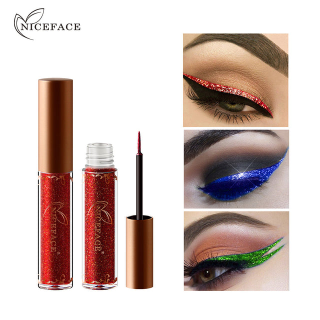 NICEFACE Metallic Colors Shiny Diamond Liquid Eyeliner High Shine Pearlescent Liquid Eyeliner - V.I.P Digital Presence