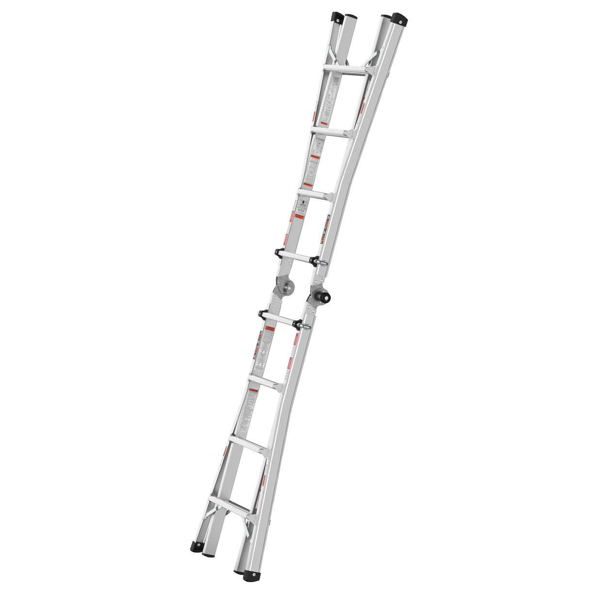 17ft Multi-Position Foldable Aluminum Ladder, A-Frame and Straight Ladder, ANSI 250lbs - V.I.P Digital Presence
