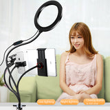 Kit de anillo de luz LED de 8 pulgadas para tutoriales de maquillaje, videos de YouTube, transmisión en vivo para iPad, micrófono, soporte para teléfono, anillo de luz de belleza para selfies.