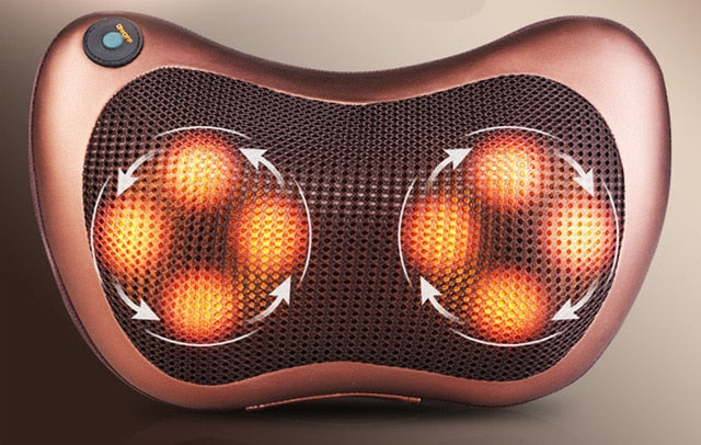 electric massage pillow Infrared Heating Kneading Neck Shoulder Back Car Chair Shiatsu Massager Mat Device - V.I.P Digital Presence