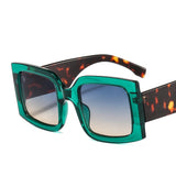 Fashion Big Frame Dazzling Color Men And Women All-Match Personality Sunglasses Ins Style Square Sunglasses