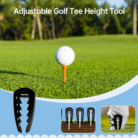 Adjustable Golf Tee Height Tool: Precision setter for consistent swings. Durable, easy - to - use training aid. - V.I.P Digital Presence