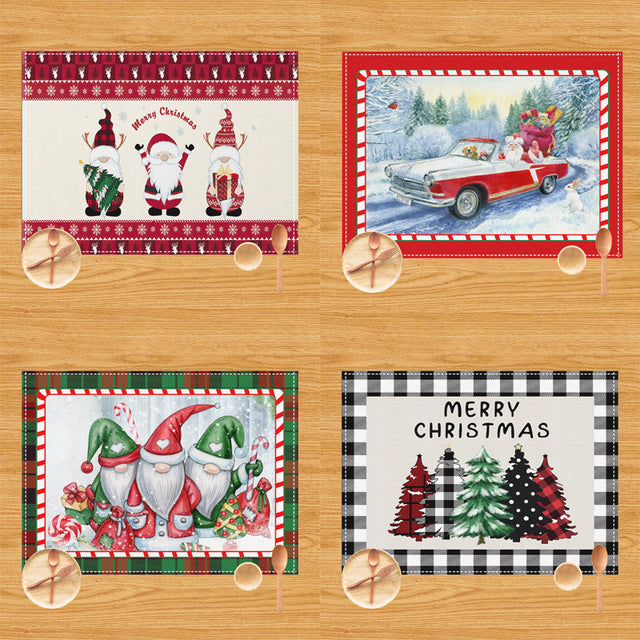 New Christmas dining mat table decoration anti fouling and heat-insulating Western style mat - V.I.P Digital Presence