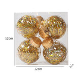 Christmas Ball Transparent PET Laser Silk Grass Ball Christmas Tree Pendant Decoration Props 4PCS per box - V.I.P Digital Presence