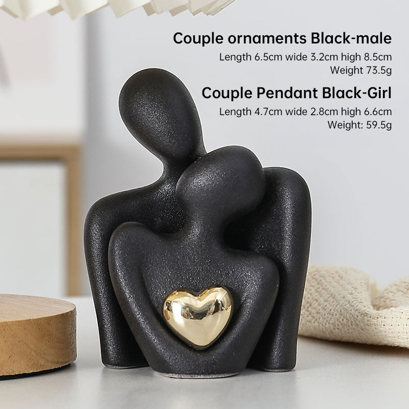 Creative couple figure decoration Newlywed home decoration Lover sculpture decoration figure desktop living room bookshelf decor - V.I.P Digital Presence