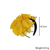 Oversized and exaggerated handmade fabric flower versatile headband - V.I.P Digital Presence