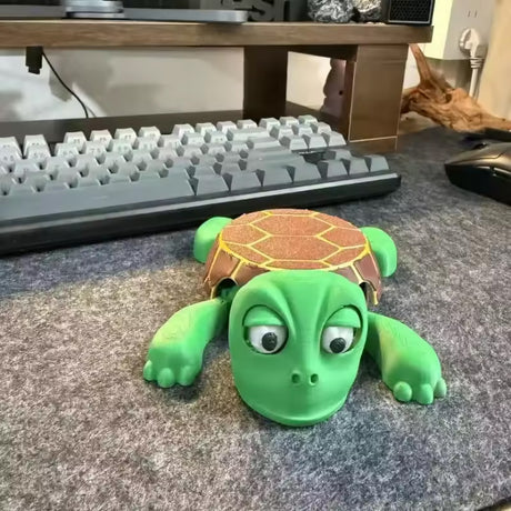 3D - printed Panicked Turtle Coaster: Insulated, for stress relief, doubles as mug base decor - V.I.P Digital Presence