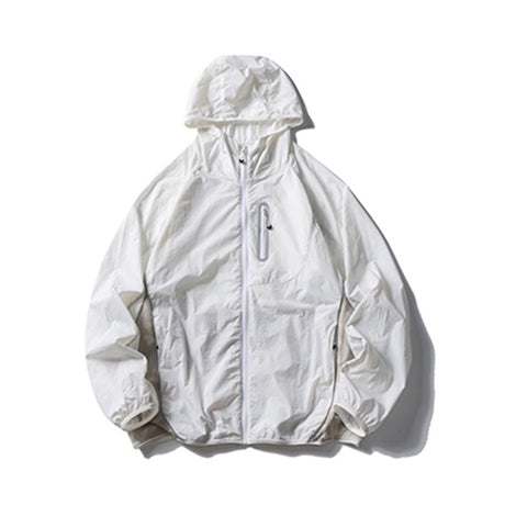 Camouflage Spliced Thin Hooded Sun Protection Clothing Men's Outdoor Sports Reflective Design Casual Jacket Trendy - V.I.P Digital Presence