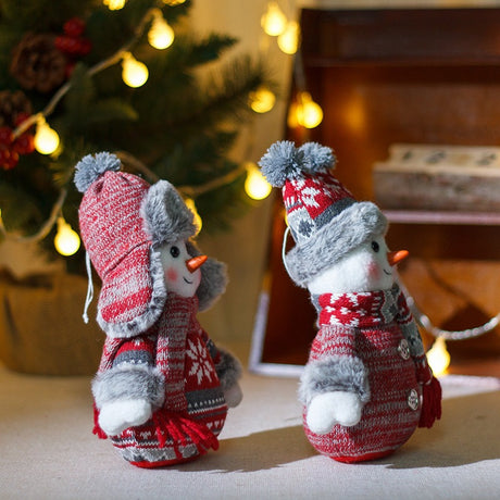 Doll Lei Feng Hat Scarf Snowman Doll Window Display Cute Christmas Snowman Cloth Doll - V.I.P Digital Presence